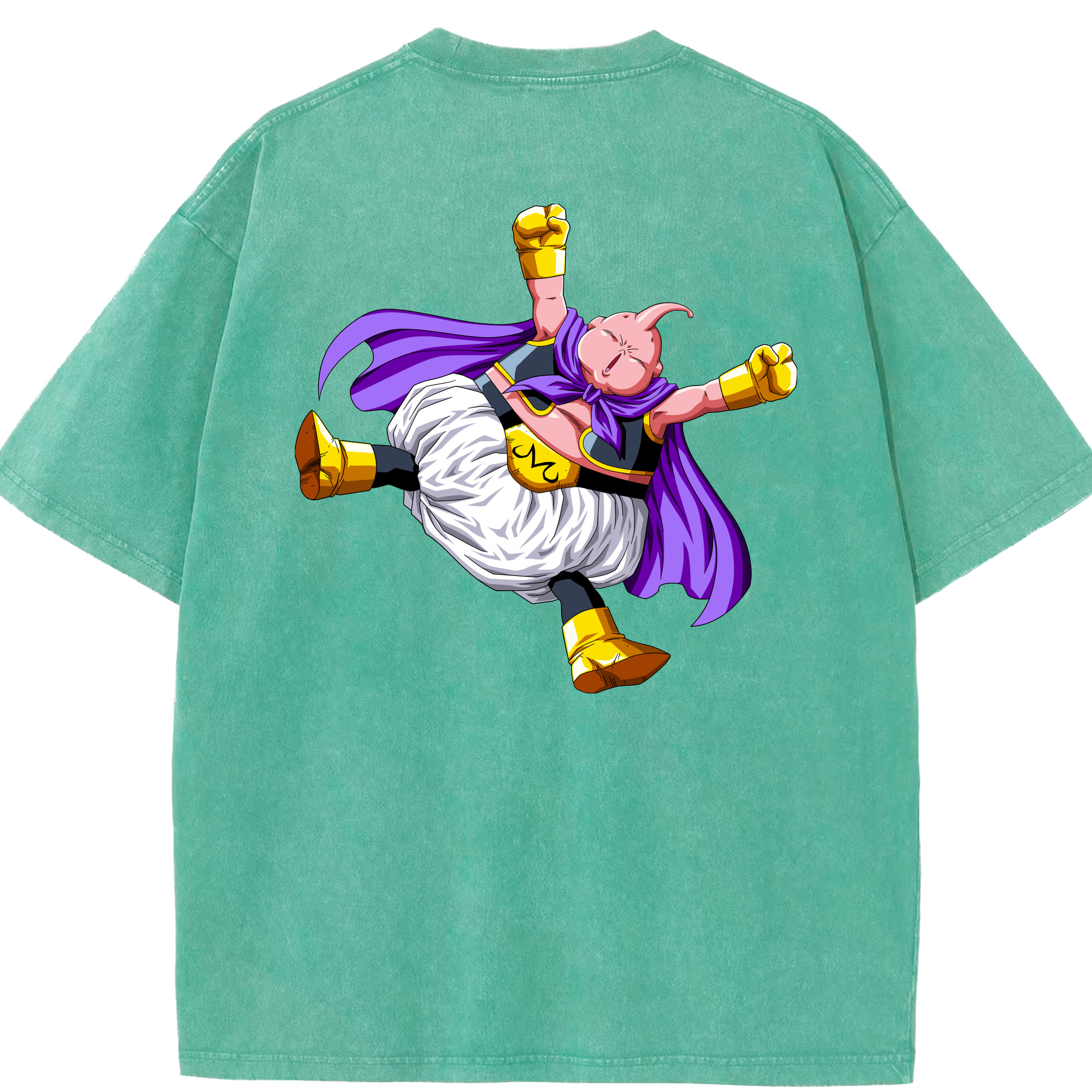 ドラゴンボール 魔人ブウ DRAGON BALL Majin Buu 綿100% ヴィンテージ風 半袖Tシャツ（背面プリント）